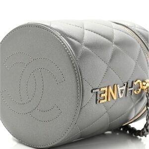 Chanel Quilted Side Note Vanity Bag